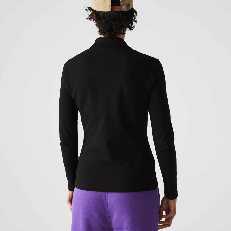 Lacoste slim fit stretch piqué polo 0828H2478 zwart 031 vrouwen