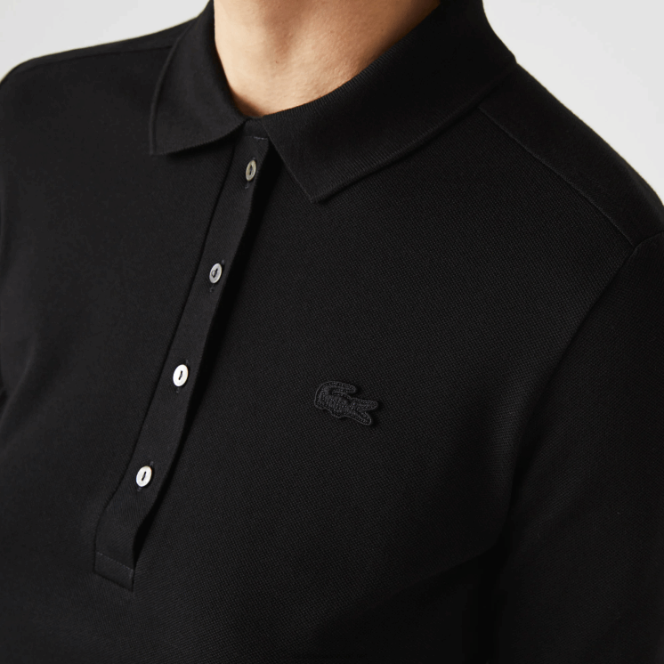 Lacoste slim fit stretch piqué polo 0828H2478 zwart 031 vrouwen