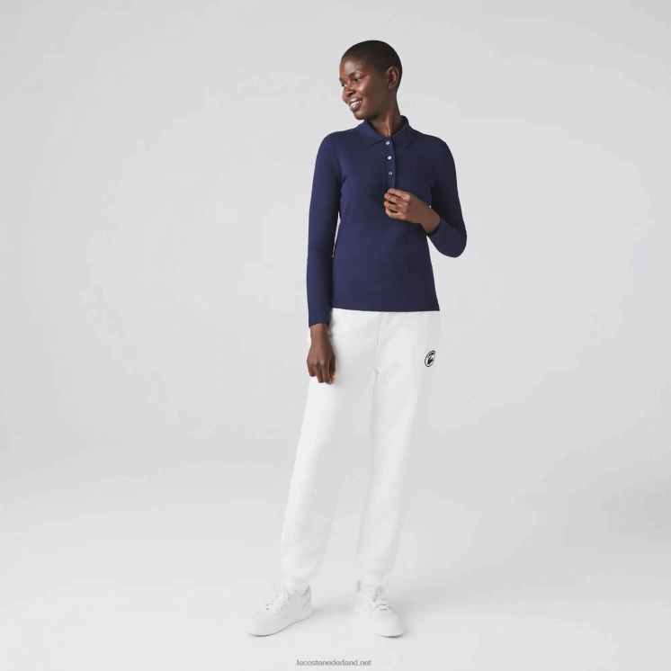 Lacoste slim fit stretch piqué polo 0828H2479 marineblauw 166 vrouwen