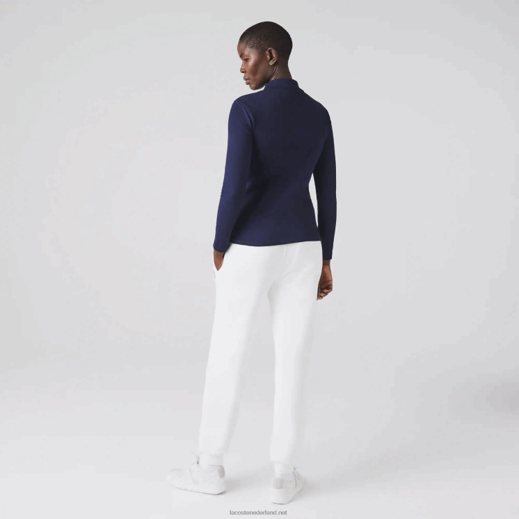 Lacoste slim fit stretch piqué polo 0828H2479 marineblauw 166 vrouwen