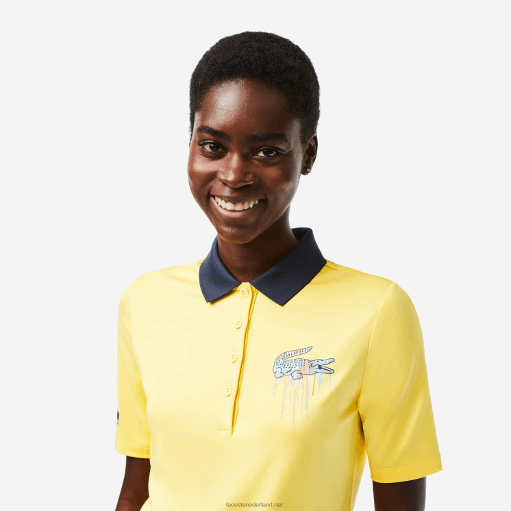 Lacoste sport miami open editie polo 0828H2373 geel 107 vrouwen