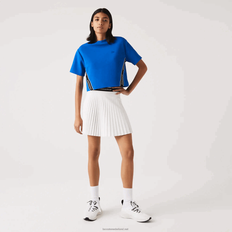 Lacoste geplooide rok met elastische taille 0828H2353 wit 70v vrouwen