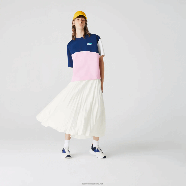 Lacoste merk elastische plooirok 0828H2603 wit 70v vrouwen
