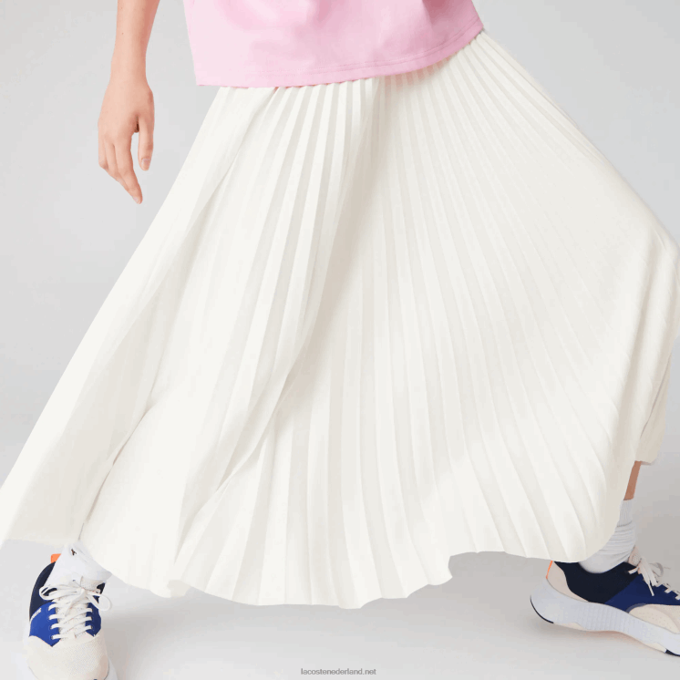 Lacoste merk elastische plooirok 0828H2603 wit 70v vrouwen