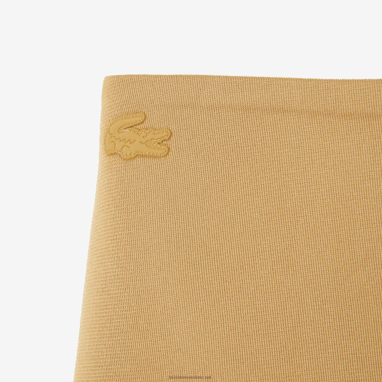 Lacoste modeshow-editie geplooide canvas tennisrok 0828H2664 beige l7d vrouwen