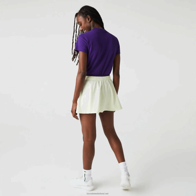 Lacoste sport ingebouwde korte tennisrok 0828H2592 geel paars 4xk vrouwen