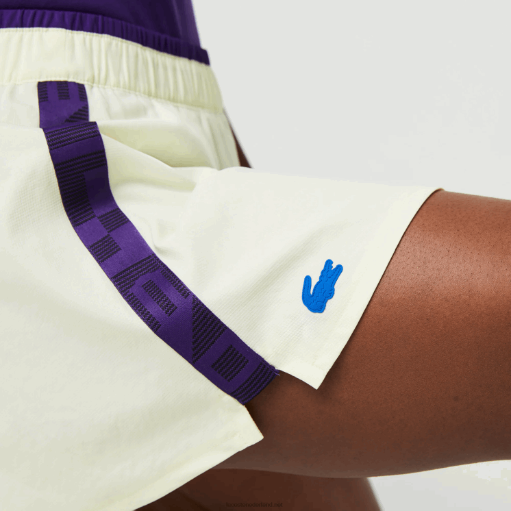 Lacoste sport ingebouwde korte tennisrok 0828H2592 geel paars 4xk vrouwen