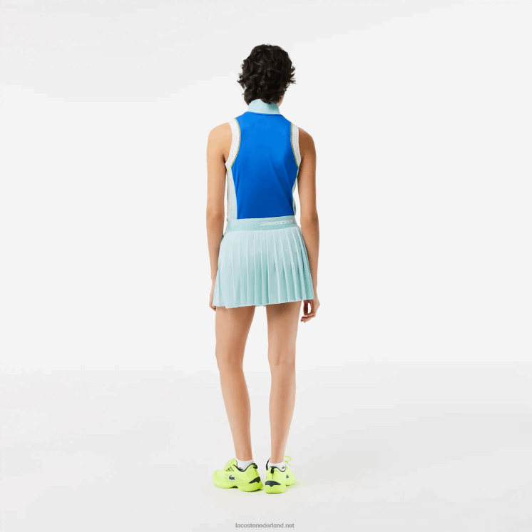 Lacoste tennis plooirokken met ingebouwde shorts 0828H2389 lichtgroen geel tid vrouwen