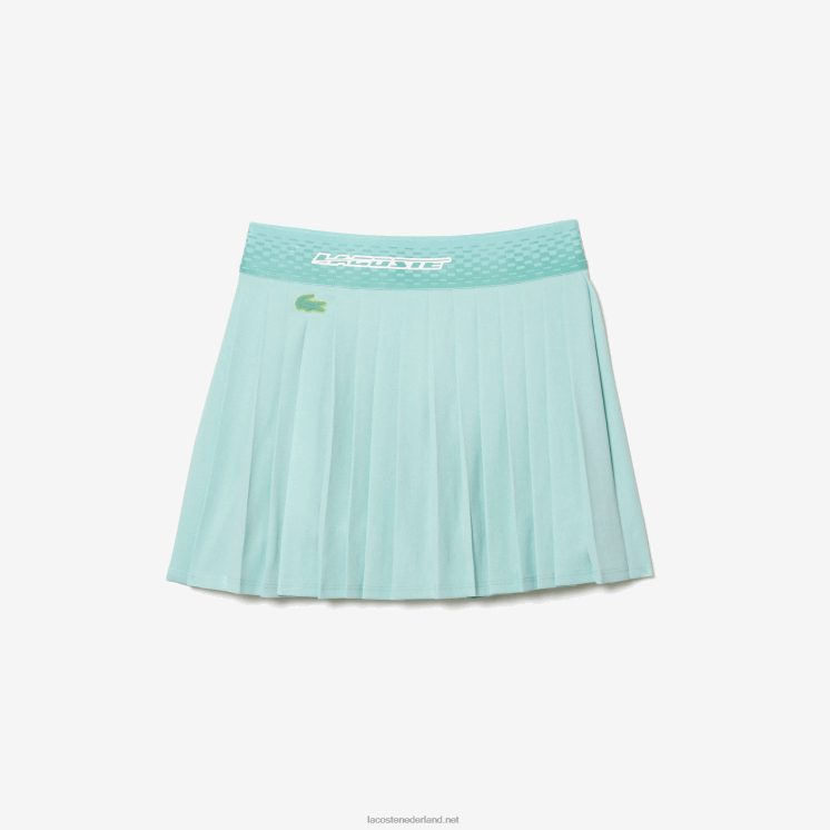Lacoste tennis plooirokken met ingebouwde shorts 0828H2389 lichtgroen geel tid vrouwen