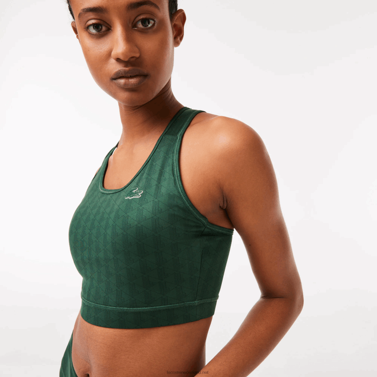 Lacoste sport bedrukte sportbeha 0828H2577 groen d1r vrouwen