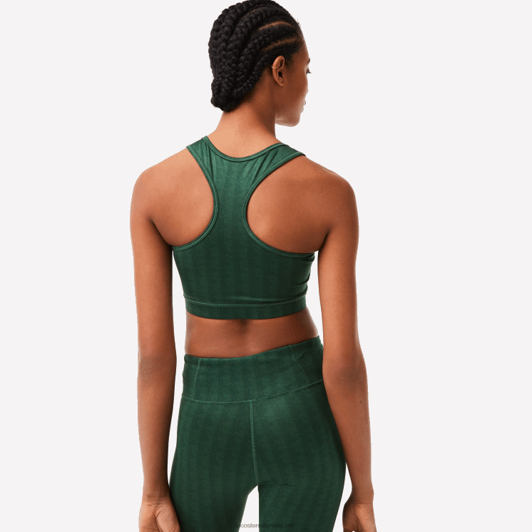 Lacoste sport bedrukte sportbeha 0828H2577 groen d1r vrouwen