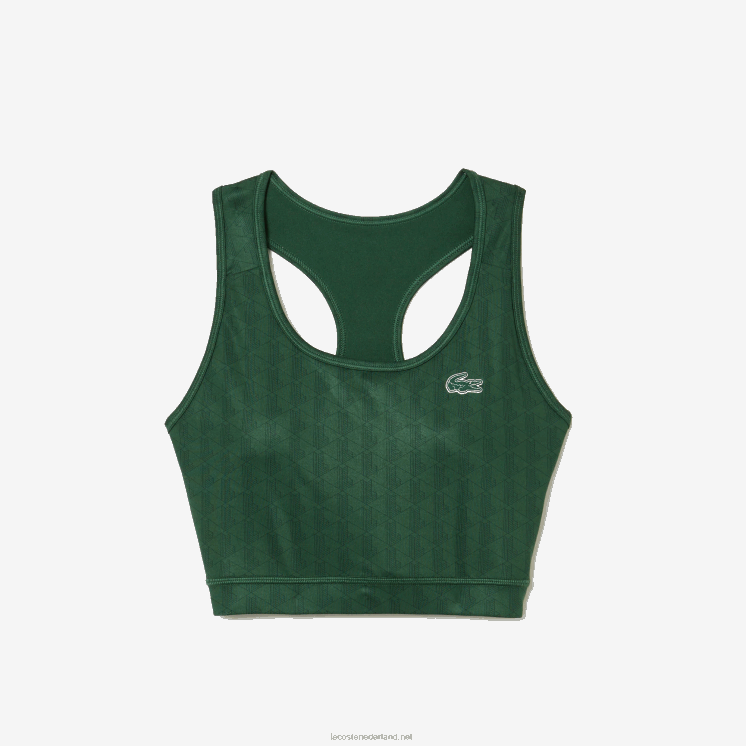 Lacoste sport bedrukte sportbeha 0828H2577 groen d1r vrouwen