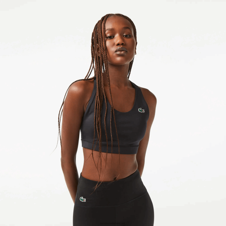 Lacoste sport beha met kruisbandjes 0828H2449 zwart 8vm vrouwen