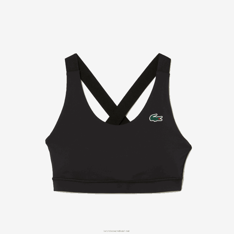 Lacoste sport beha met kruisbandjes 0828H2449 zwart 8vm vrouwen