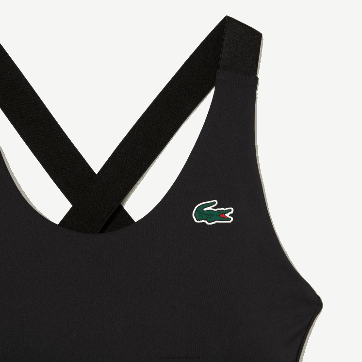 Lacoste sport beha met kruisbandjes 0828H2449 zwart 8vm vrouwen