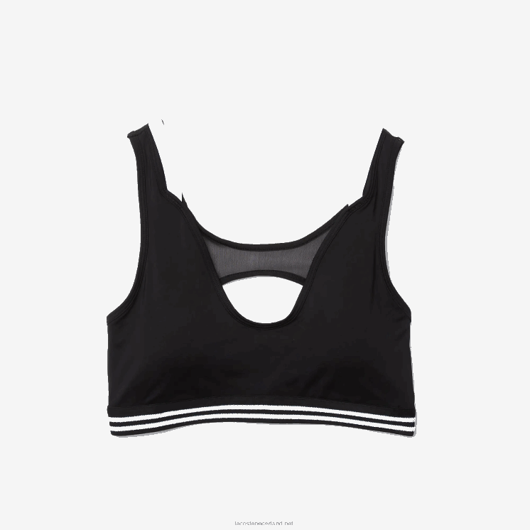 Lacoste sport contrastaccenten sportbeha 0828H2598 zwart wit zwart 6kj vrouwen