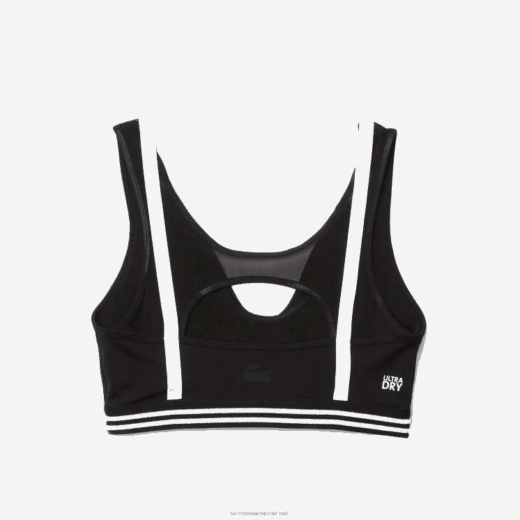 Lacoste sport contrastaccenten sportbeha 0828H2598 zwart wit zwart 6kj vrouwen