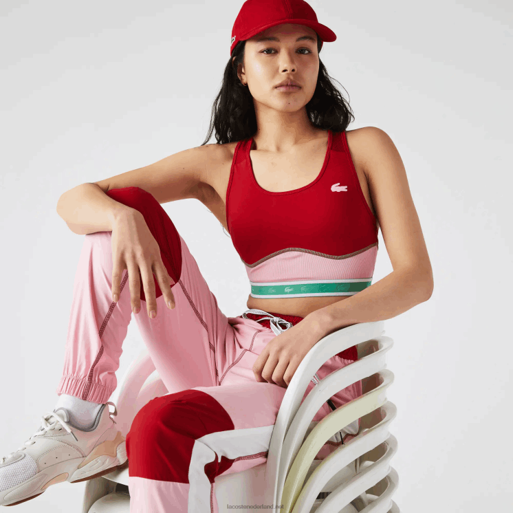 Lacoste sport racerback sportbeha 0828H2584 rood roze groen bx0 vrouwen