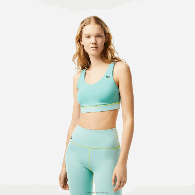 Lacoste sport ultra-dry gerecycled polyester sportbeha 0828H2453 lichtgroen cr5 vrouwen