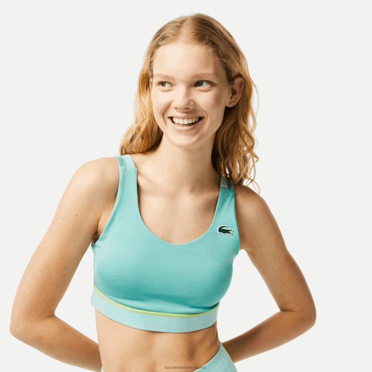 Lacoste sport ultra-dry gerecycled polyester sportbeha 0828H2453 lichtgroen cr5 vrouwen