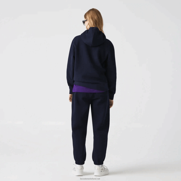Lacoste losvallend sweatshirt van een katoenmix met capuchon 0828H2527 marineblauw 166 vrouwen