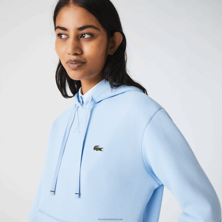 Lacoste losvallend sweatshirt van een katoenmix met capuchon 0828H2528 blauwe hbp vrouwen