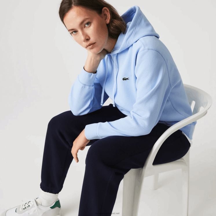 Lacoste losvallend sweatshirt van een katoenmix met capuchon 0828H2528 blauwe hbp vrouwen