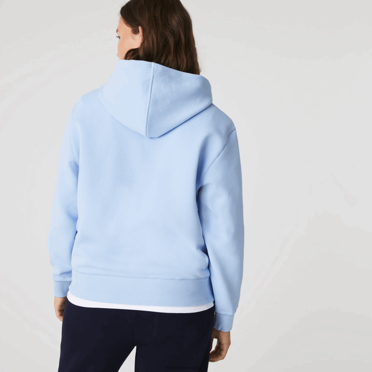 Lacoste losvallend sweatshirt van een katoenmix met capuchon 0828H2528 blauwe hbp vrouwen