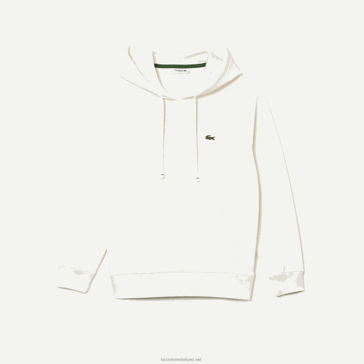 Lacoste losvallend sweatshirt van een katoenmix met capuchon 0828H2529 wit 70v vrouwen