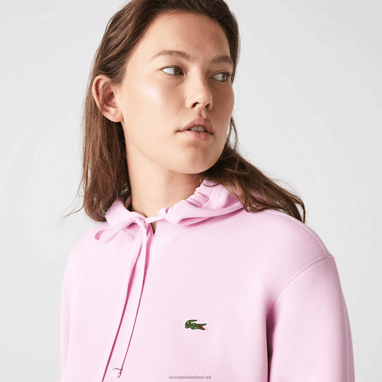 Lacoste losvallend sweatshirt van een katoenmix met capuchon 0828H2530 roze z4h vrouwen