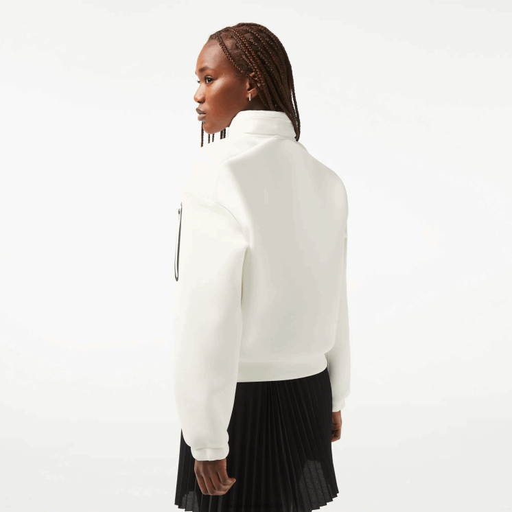 Lacoste sportief losvallend sweatshirt met rits 0828H2381 wit 70v vrouwen
