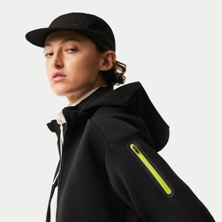 Lacoste sportief losvallend sweatshirt met rits 0828H2382 zwart 031 vrouwen