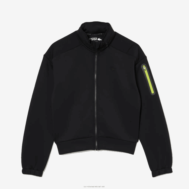Lacoste sportief losvallend sweatshirt met rits 0828H2382 zwart 031 vrouwen