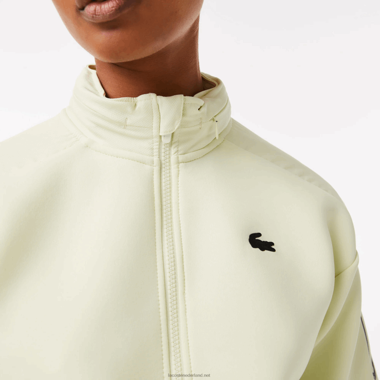 Lacoste sportief losvallend sweatshirt met rits 0828H2383 geel 6gd vrouwen