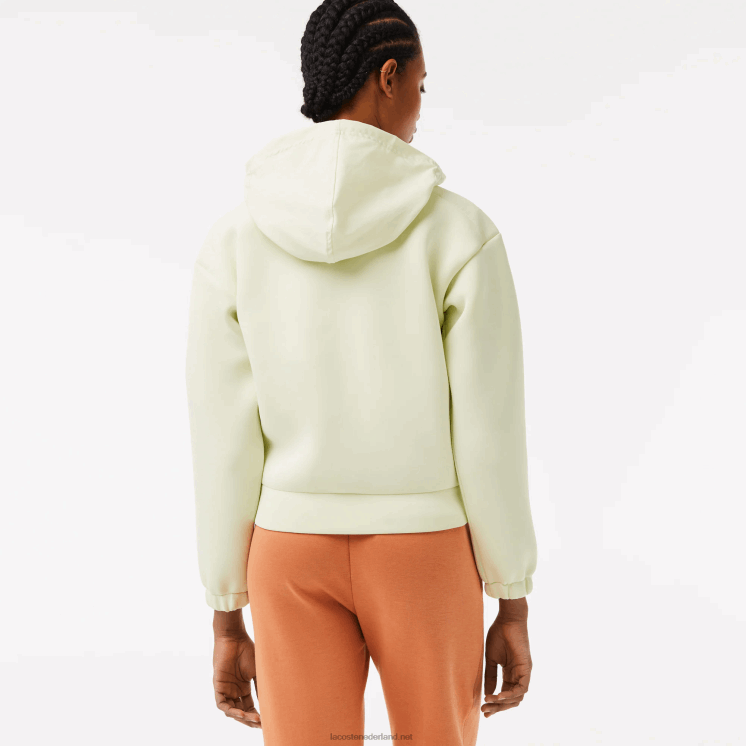 Lacoste sportief losvallend sweatshirt met rits 0828H2383 geel 6gd vrouwen