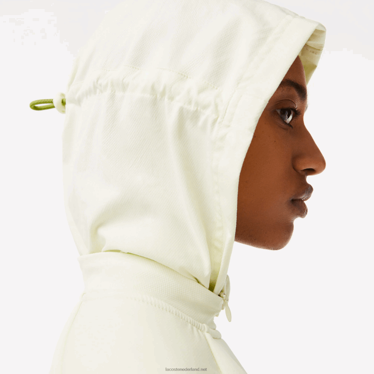 Lacoste sportief losvallend sweatshirt met rits 0828H2383 geel 6gd vrouwen