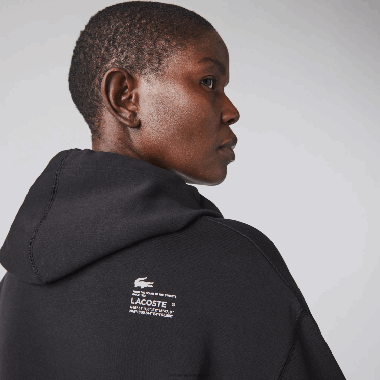 Lacoste sweatshirt met capuchon 0828H2417 zwart 031 vrouwen