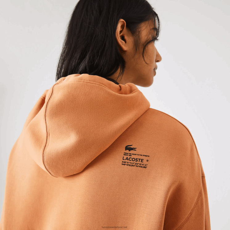 Lacoste sweatshirt met capuchon 0828H2418 oranje ww vrouwen