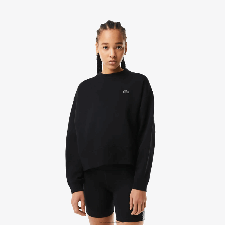Lacoste sweatshirt met logo op de rug 0828H2391 zwart 031 vrouwen