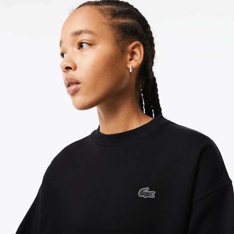 Lacoste sweatshirt met logo op de rug 0828H2391 zwart 031 vrouwen