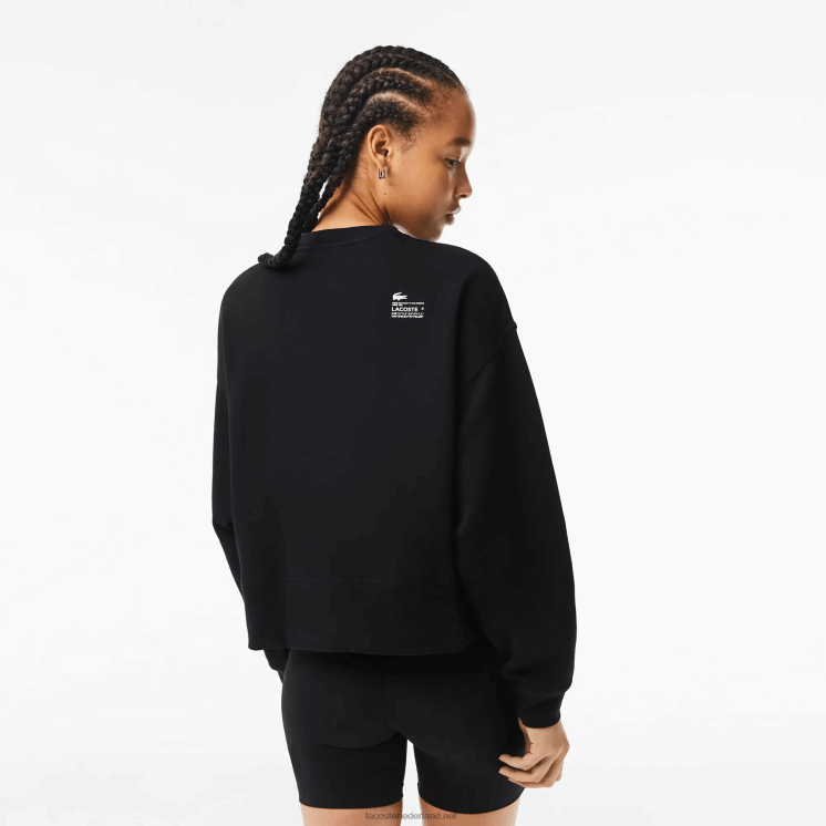 Lacoste sweatshirt met logo op de rug 0828H2391 zwart 031 vrouwen