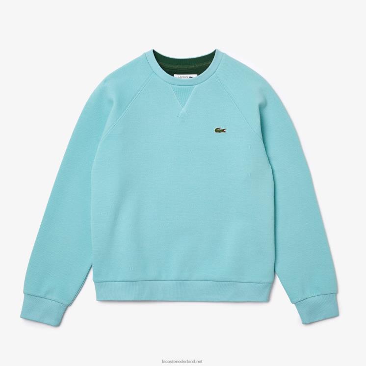 Lacoste sweatshirt met ronde hals van een katoenmix 0828H2392 turkoois bijv vrouwen