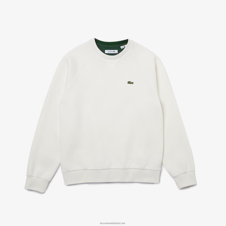 Lacoste sweatshirt met ronde hals van een katoenmix 0828H2393 wit 70v vrouwen