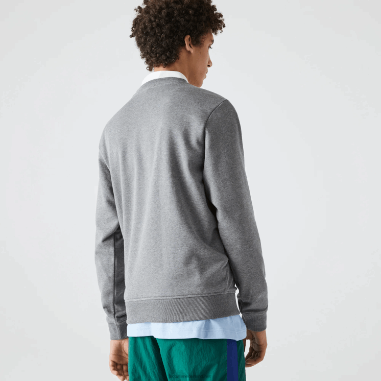 Lacoste sweatshirt van biologisch katoen met ronde hals 0828H1209 grijze chine 1vq vrouwen