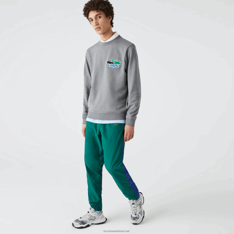 Lacoste sweatshirt van biologisch katoen met ronde hals 0828H1209 grijze chine 1vq vrouwen