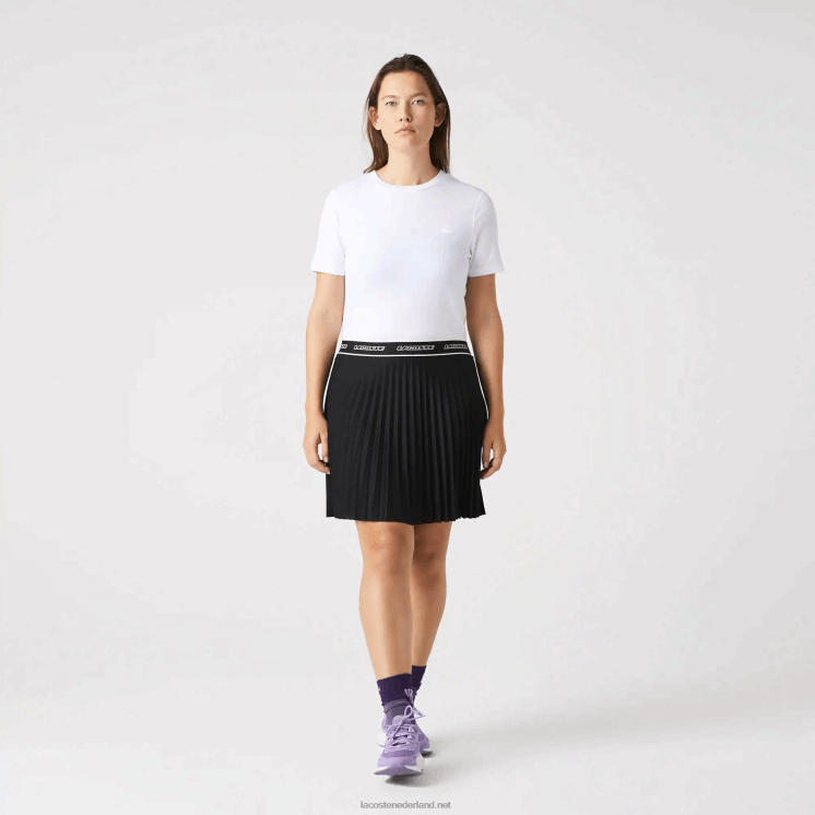 Lacoste T-shirt van katoenmix met ronde hals 0828H2563 wit 001 vrouwen