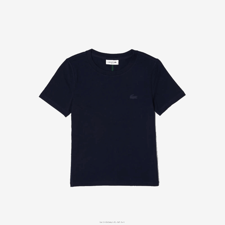 Lacoste T-shirt van katoenmix met ronde hals 0828H2564 marineblauw 166 vrouwen