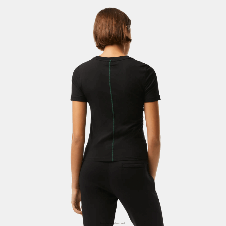 Lacoste T-shirt van katoenmix met ronde hals 0828H2566 zwart 031 vrouwen