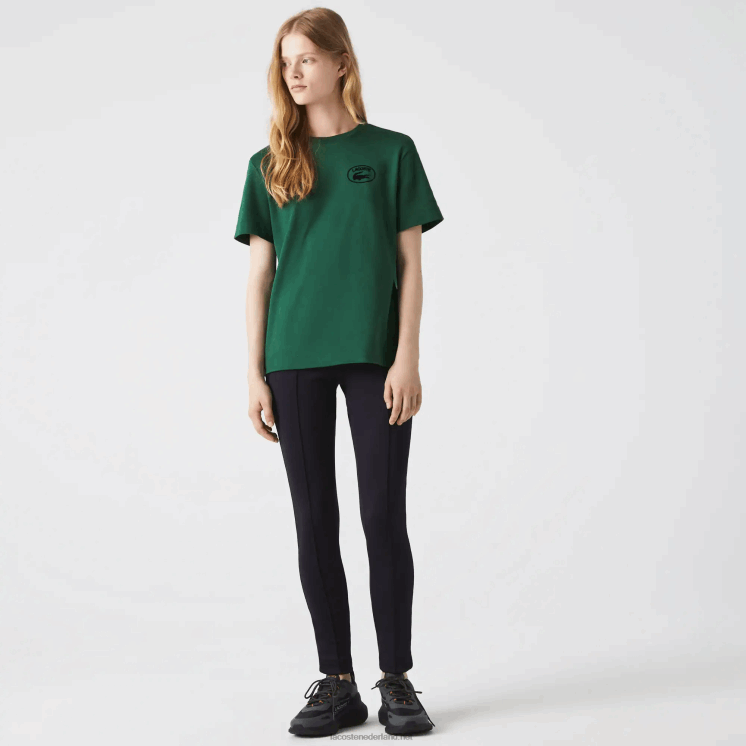 Lacoste losvallend T-shirt van biologisch katoen 0828H2608 groen 132 vrouwen