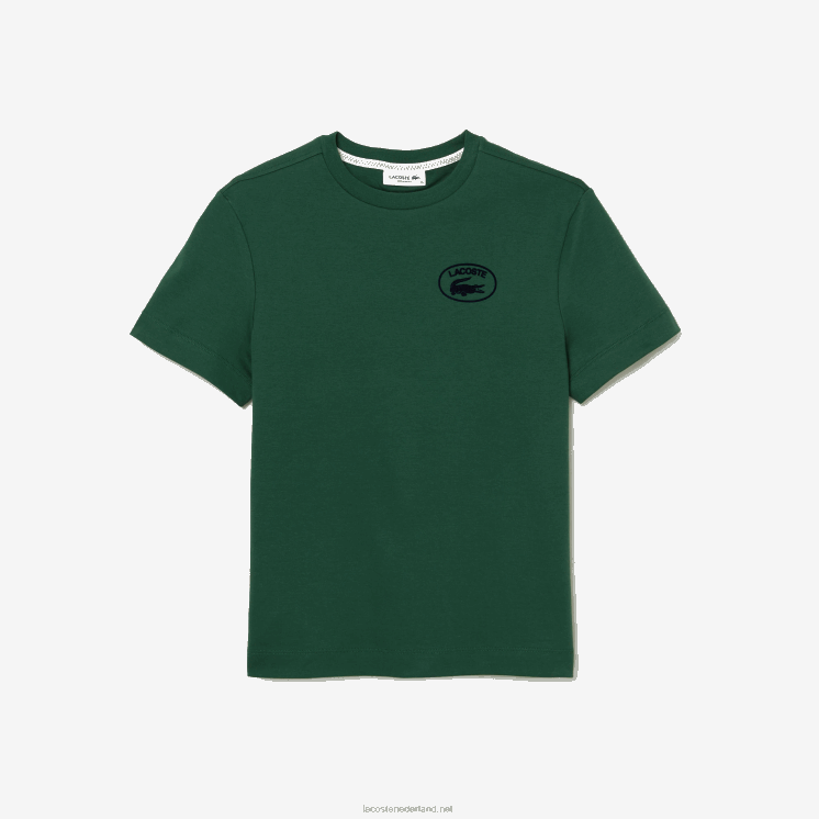 Lacoste losvallend T-shirt van biologisch katoen 0828H2608 groen 132 vrouwen